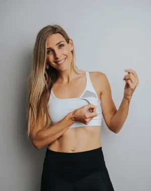 ** CLEARANCE ** Breastfeeding Bra - Freedom Bra White