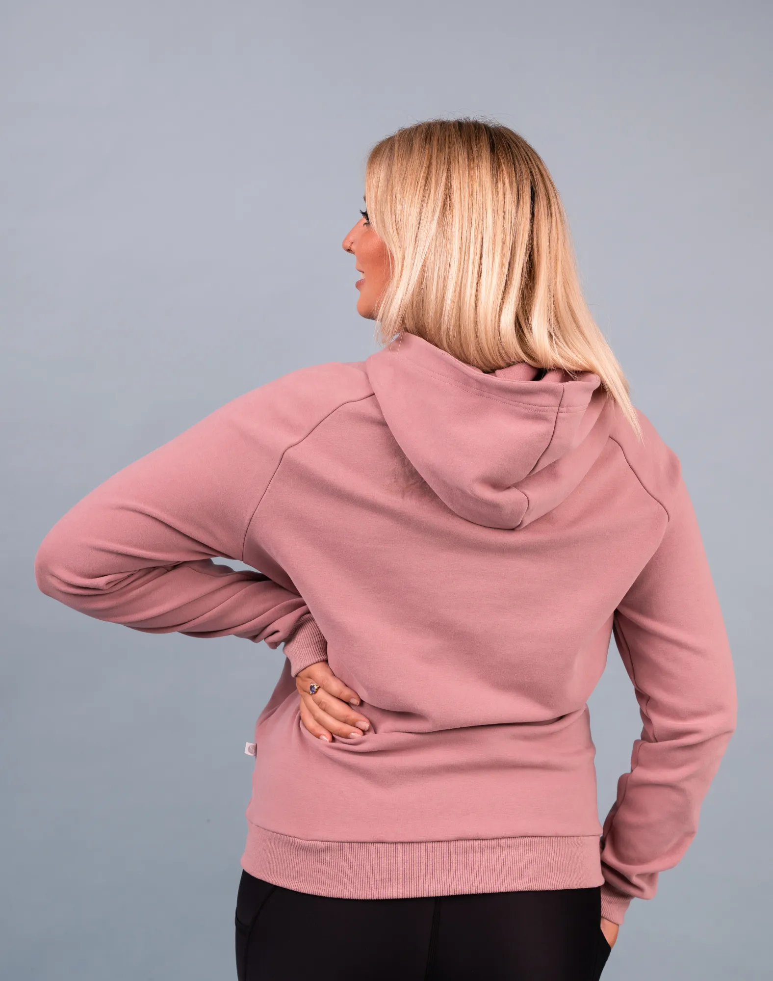 ** CLEARANCE ** Breastfeeding Jumper - Jackson Hoodie Dusky Rose