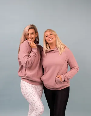 ** CLEARANCE ** Breastfeeding Jumper - Jackson Hoodie Dusky Rose