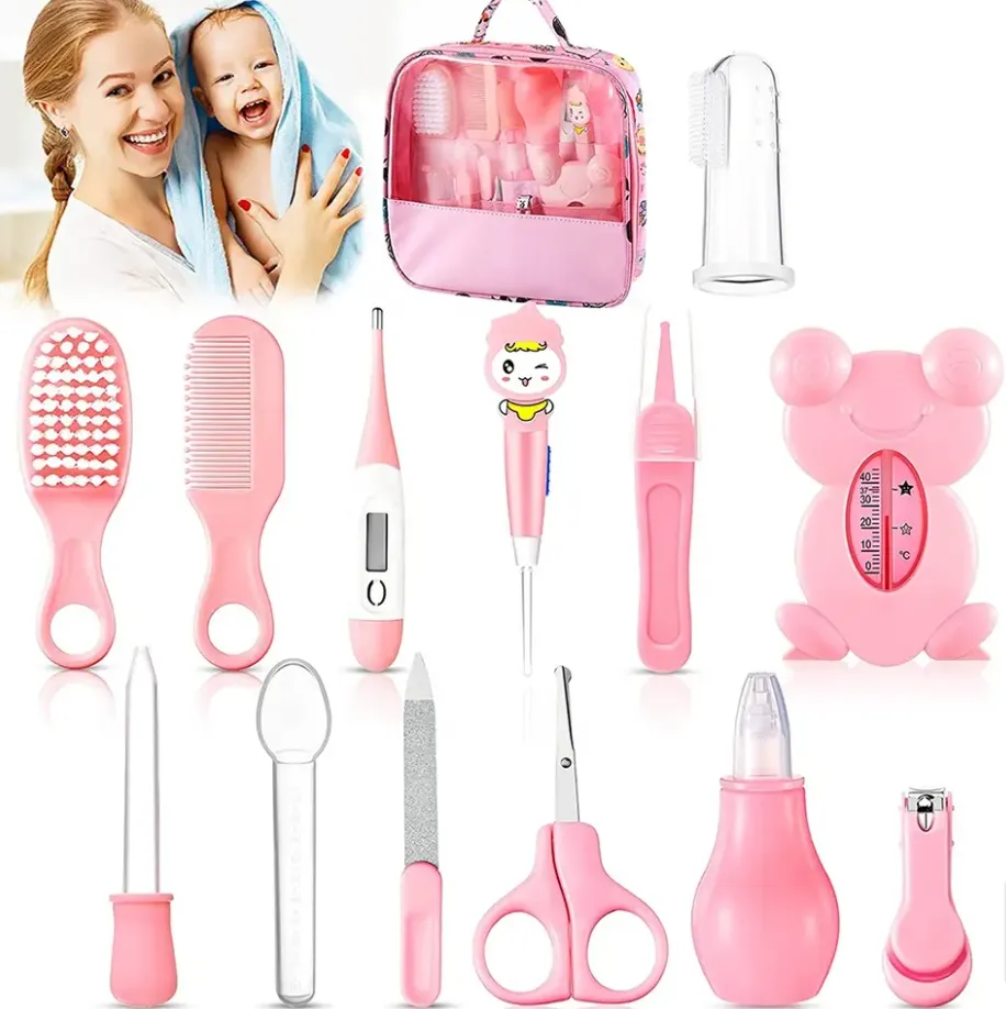 13 Pieces Baby Grooming Set Ba-526 Pink