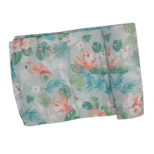 Angel Dear Muslin Swaddle Blanket Floral Flamingos