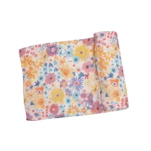 Angel Dear Muslin Swaddle Blanket Painty Bright Floral