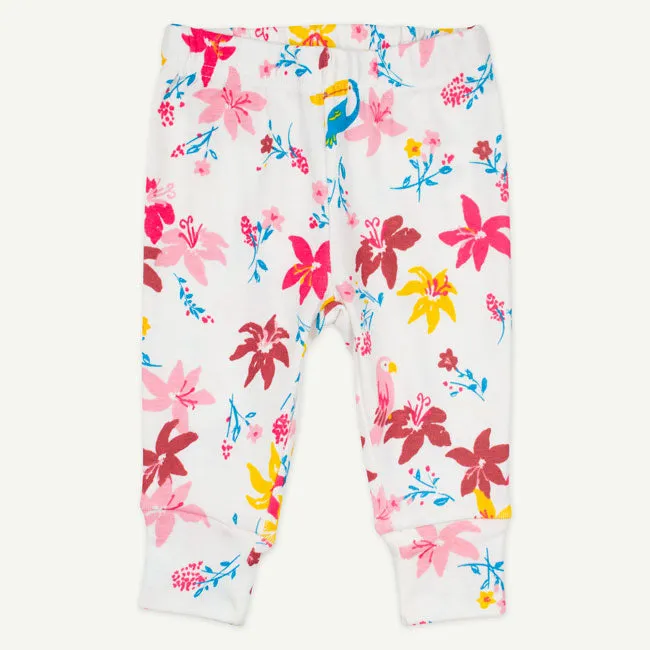 Bird & Lily Print Pajamas