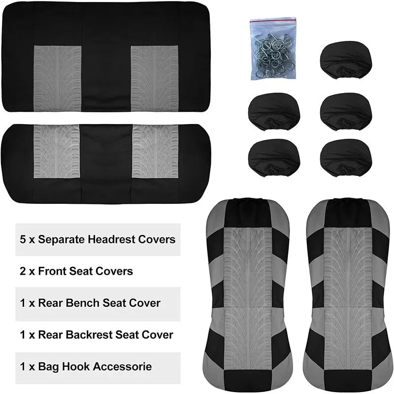 Black and Beige Car Covers For Seats