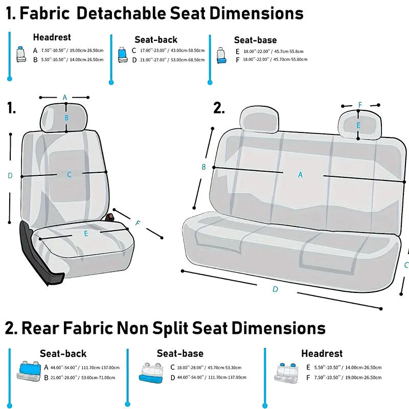 Black and Beige Car Covers For Seats