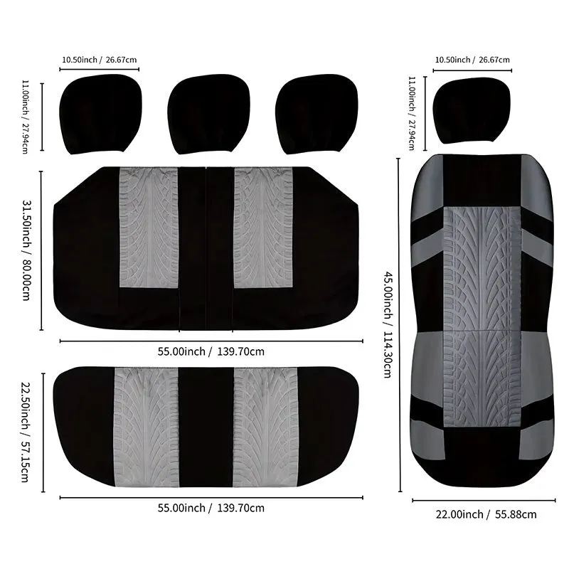Black and Beige Car Covers For Seats