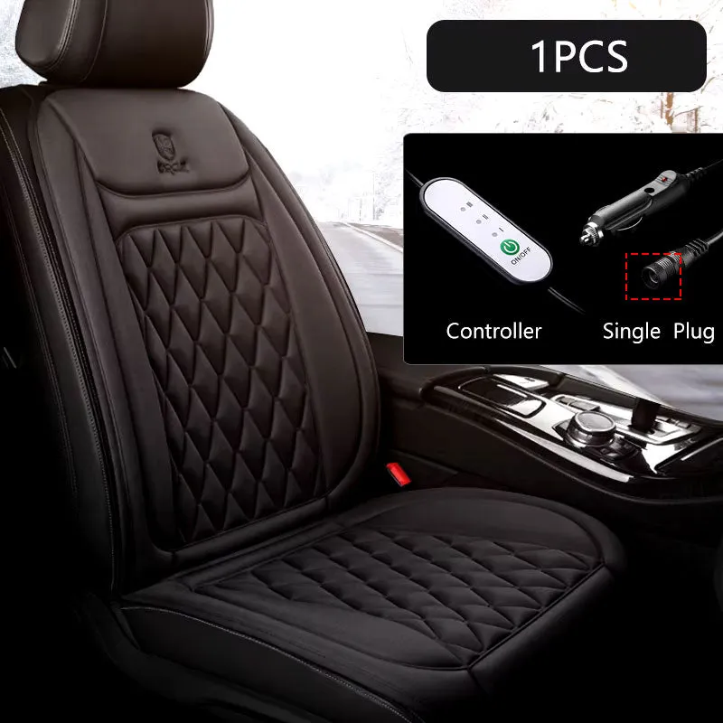 Black Heated Car Seat Cover