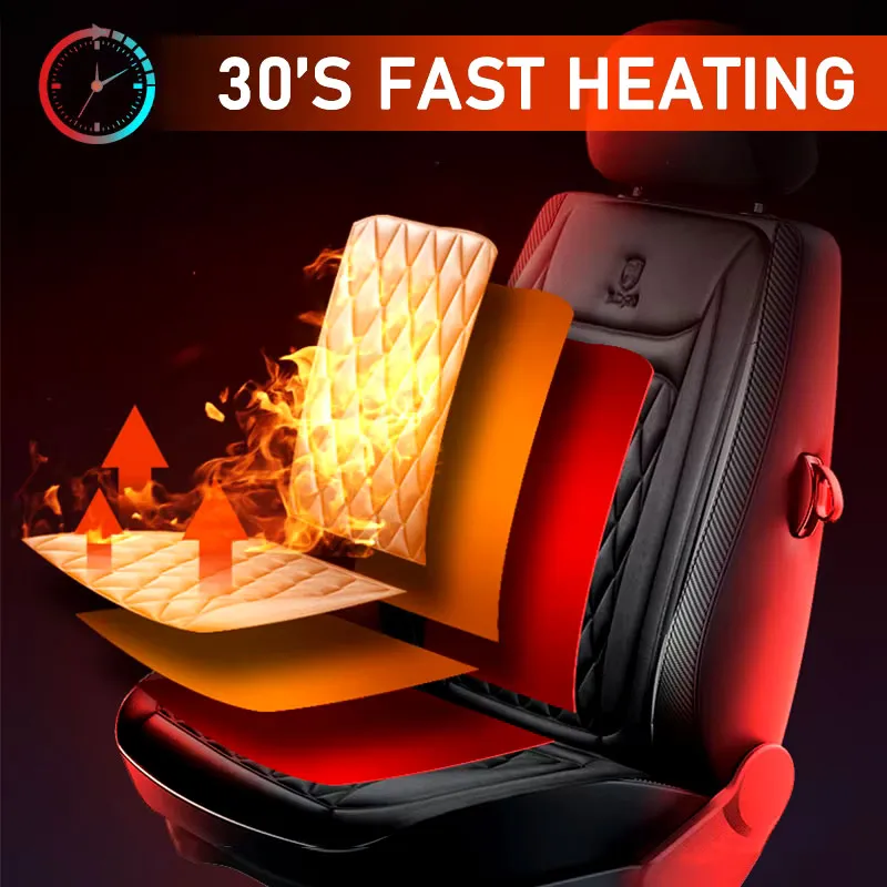 Black Heated Car Seat Cover
