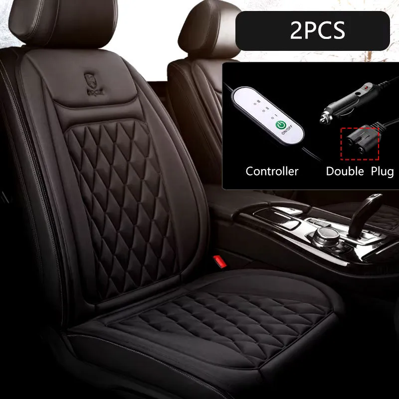 Black Heated Car Seat Cover
