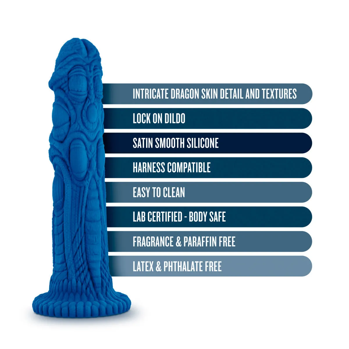 Blush The Realm 7.5-Inch Blue Dildo With Suction Cup Base