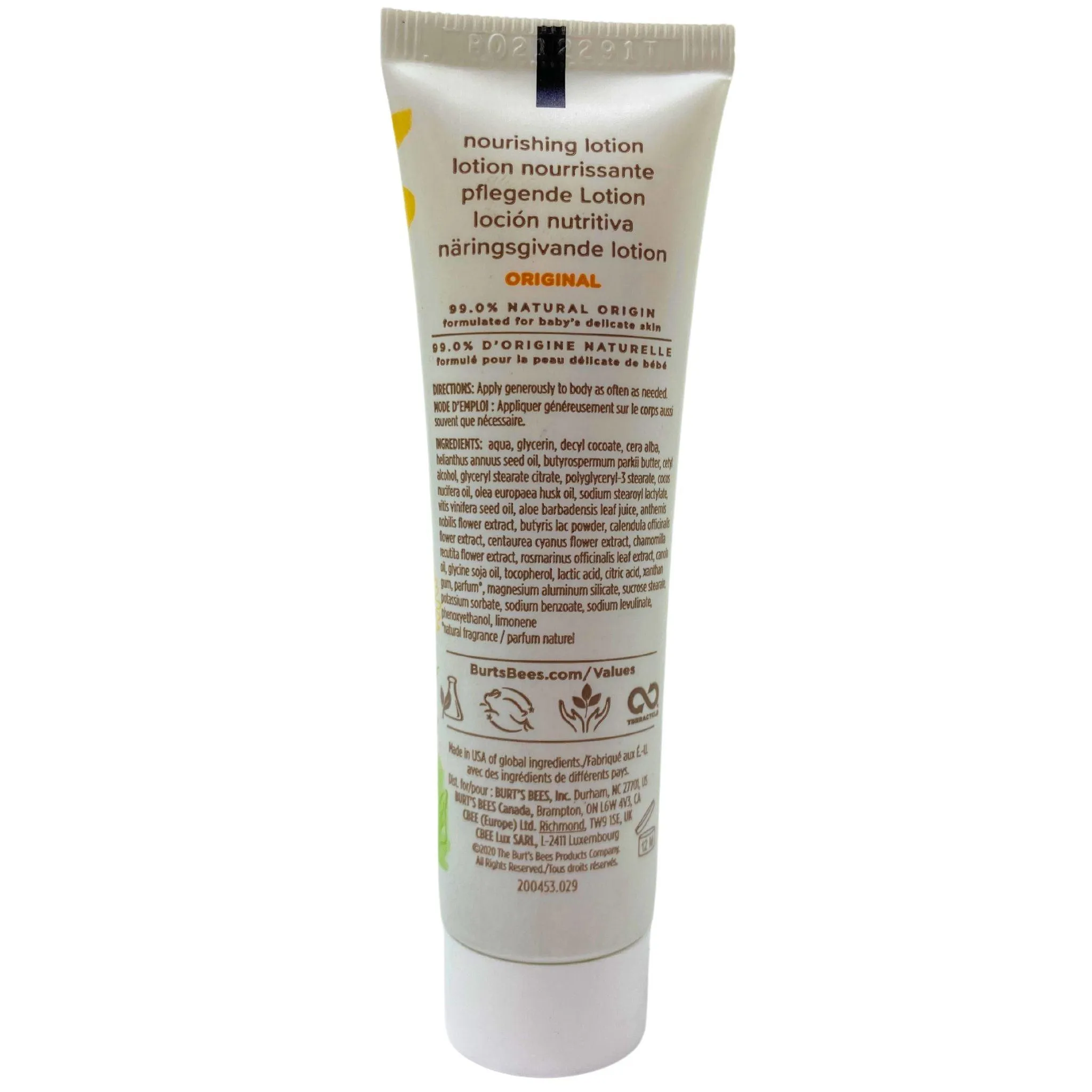 Burts Bees Baby Nourishing Lotion with Sunflower Seed Oil Original 1OZ (50 Pcs Lot)