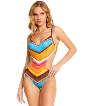 Chroma Wave One-piece Swimwear