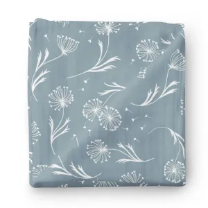 Dusty Blue Dandelion Swaddle Blanket