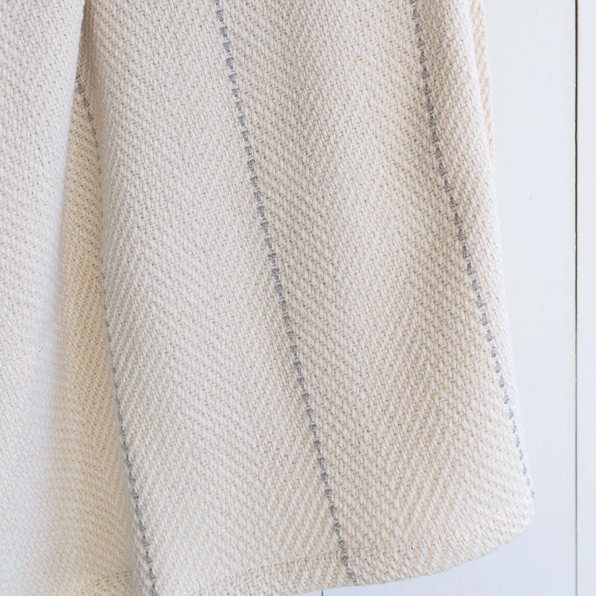 Ecru Sand Handwoven Baby Blanket
