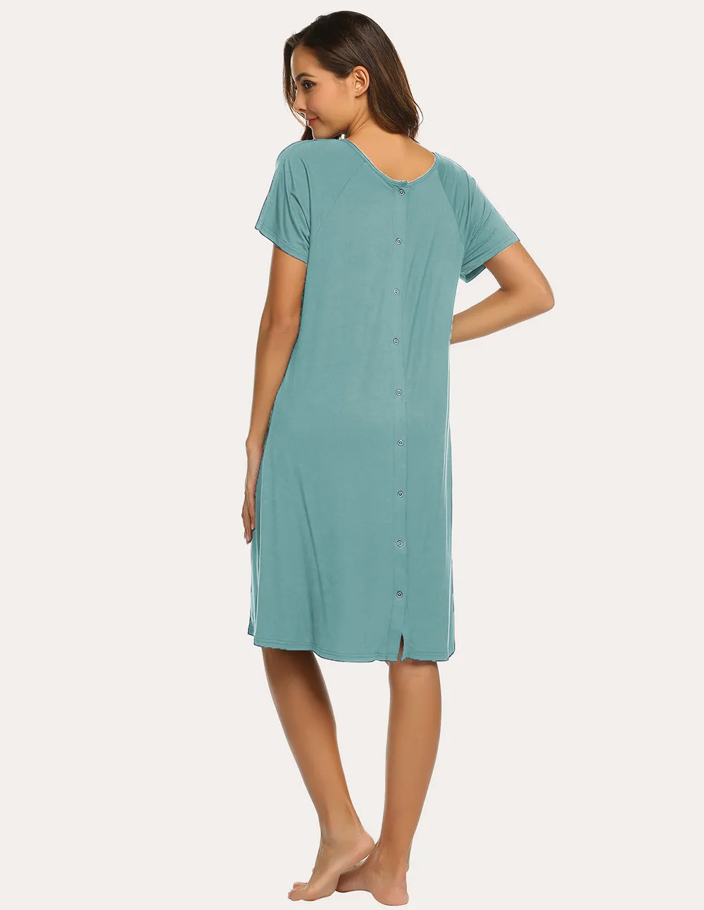 Ekouaer Breastfeeding Maternity Nightdress (US Only)