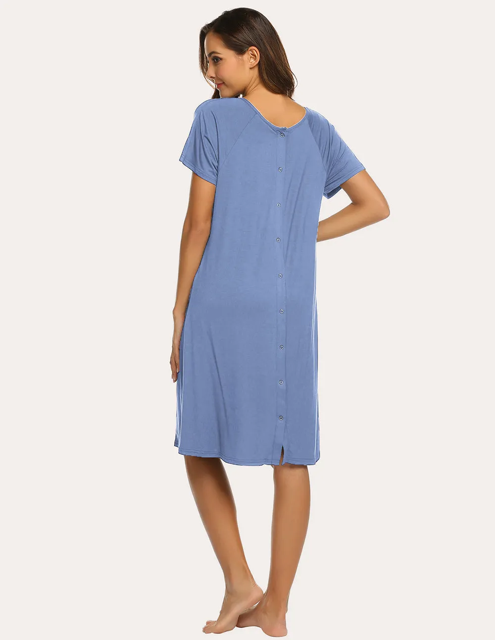 Ekouaer Breastfeeding Maternity Nightdress (US Only)