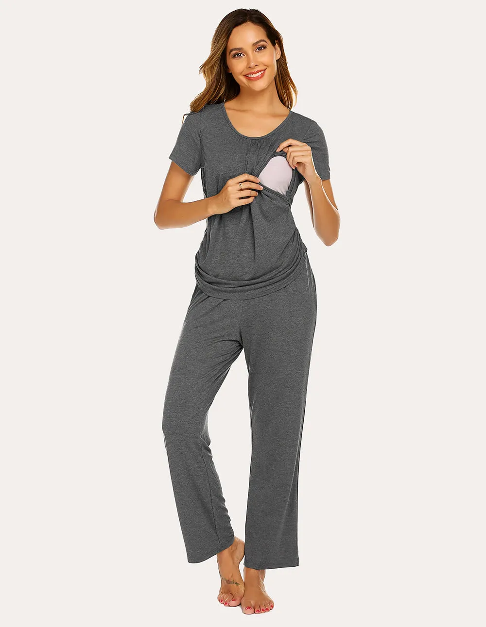 Ekouaer Breastfeeding Pajamas Set (US Only)