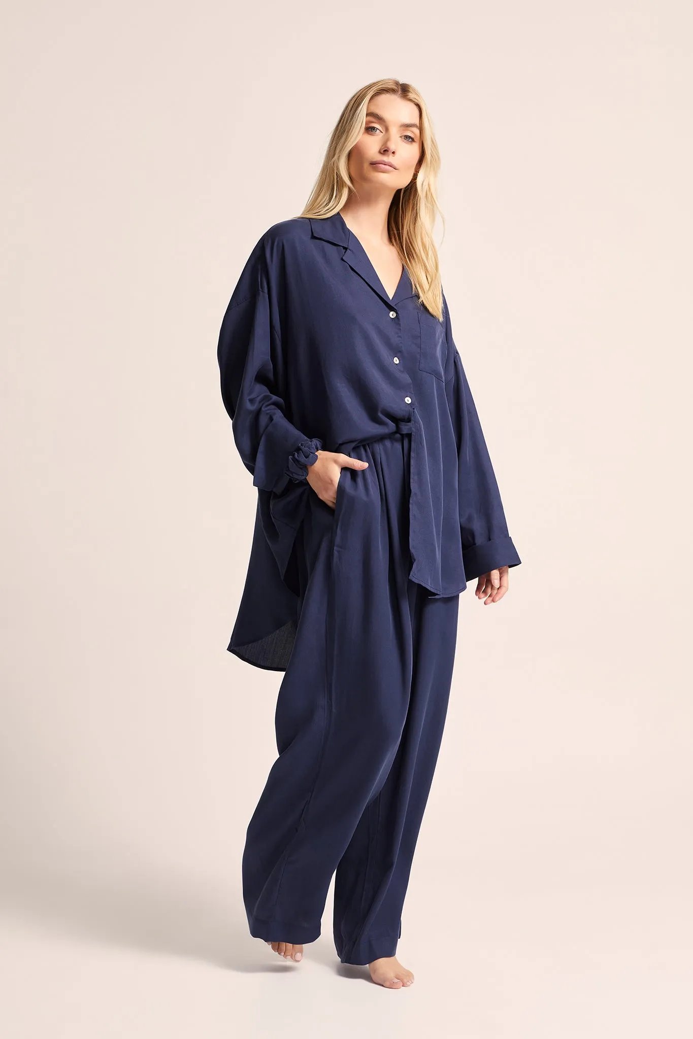 Genevieve Tencel™ Pyjama Set - Navy