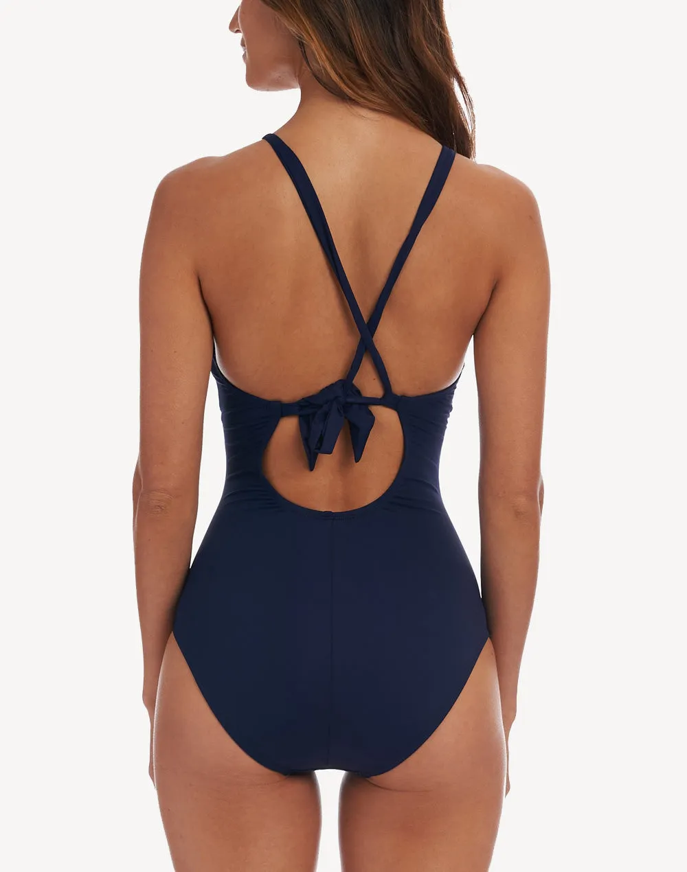 Island Goddess High Neck Keyhole One Piece Swimsuit