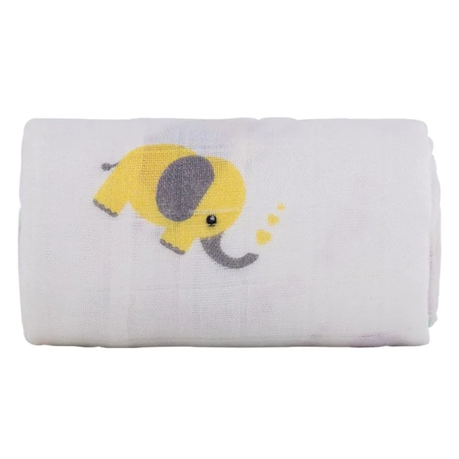 Little Elephant Large Muslin Blanket & Swaddle