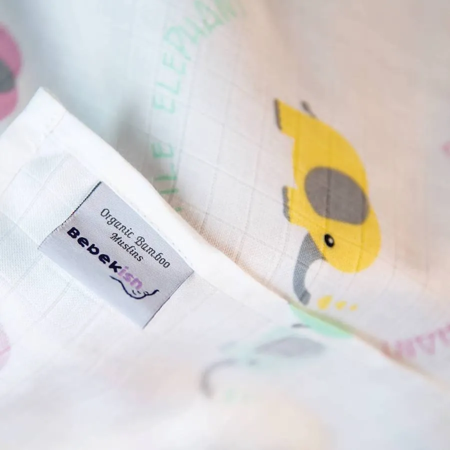 Little Elephant Large Muslin Blanket & Swaddle