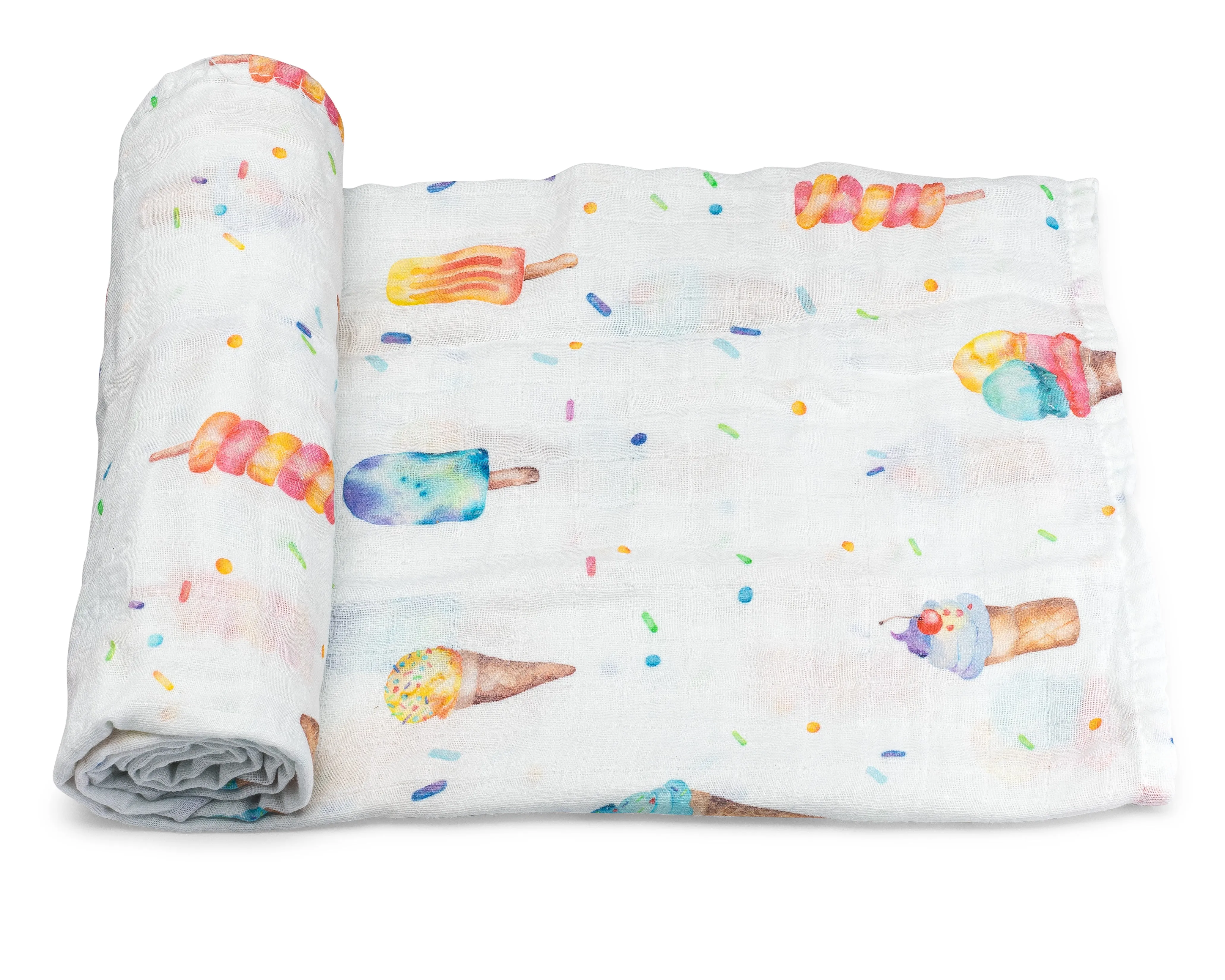 Muslin Swaddle Blanket - Ice Cream