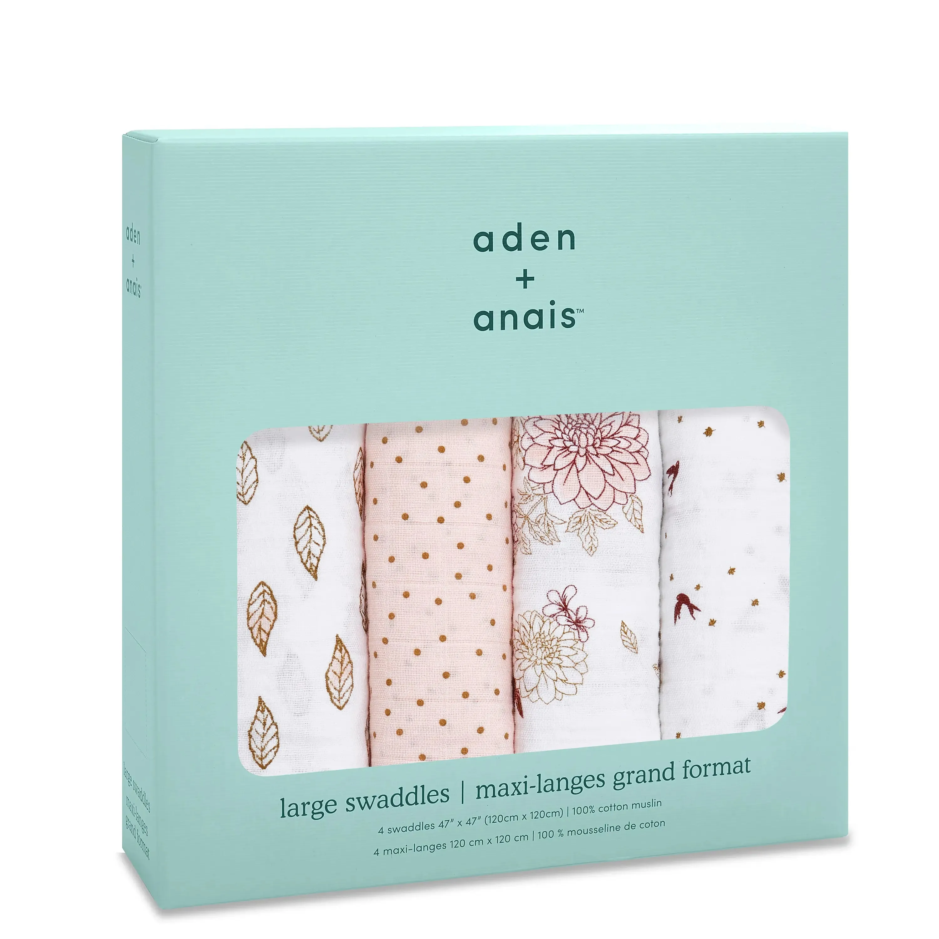 Organic Muslin Swaddle | Dahlias | 4 Pack | Aden   Anais