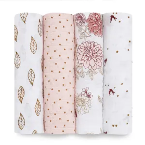Organic Muslin Swaddle | Dahlias | 4 Pack | Aden   Anais