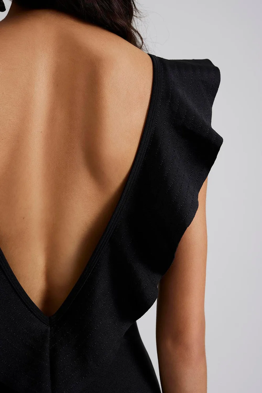 Paola Ruffled V-Neck Swimsuit