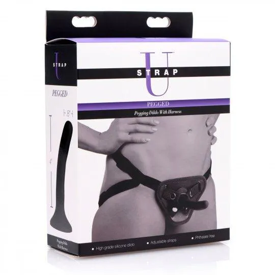 Pegged - Pegging Dildo With Harness - Black