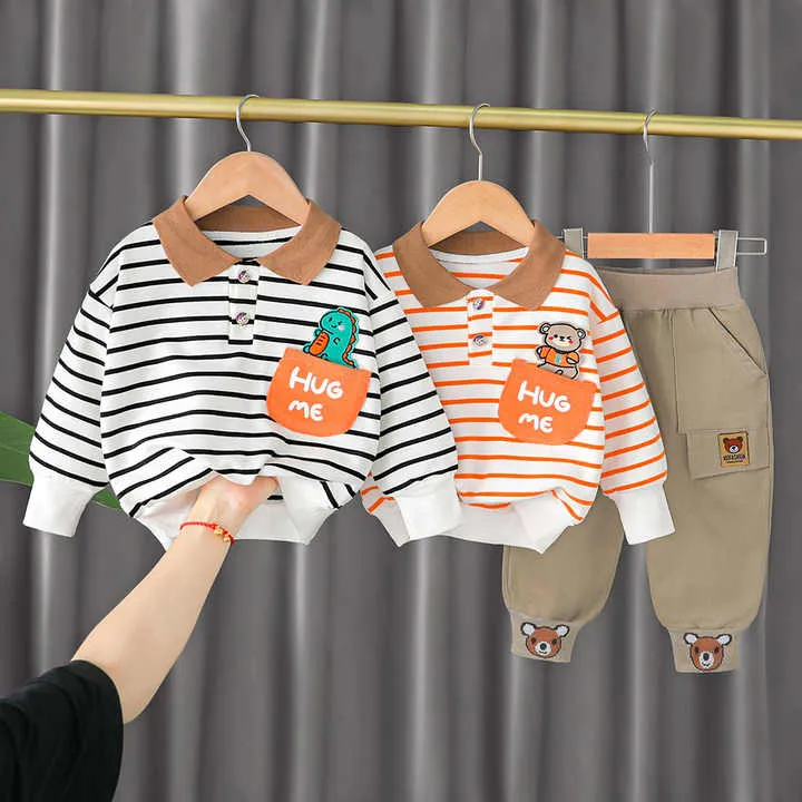Stripe Spring Baby Boy Clothes-ملابس أطفال مخططة