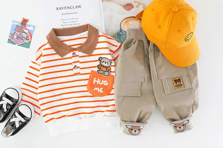 Stripe Spring Baby Boy Clothes-ملابس أطفال مخططة