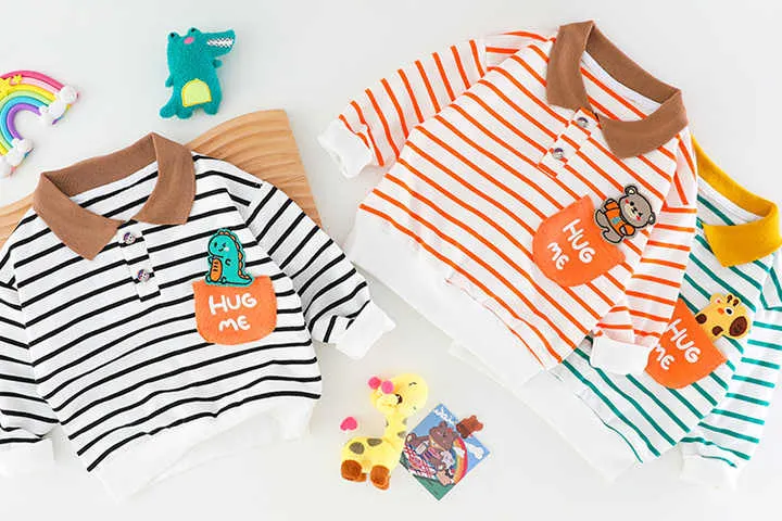 Stripe Spring Baby Boy Clothes-ملابس أطفال مخططة