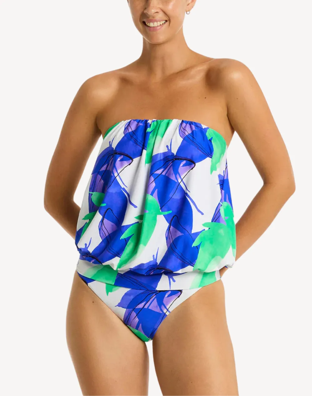 Sublime Bandeau Blouson Tankini Top