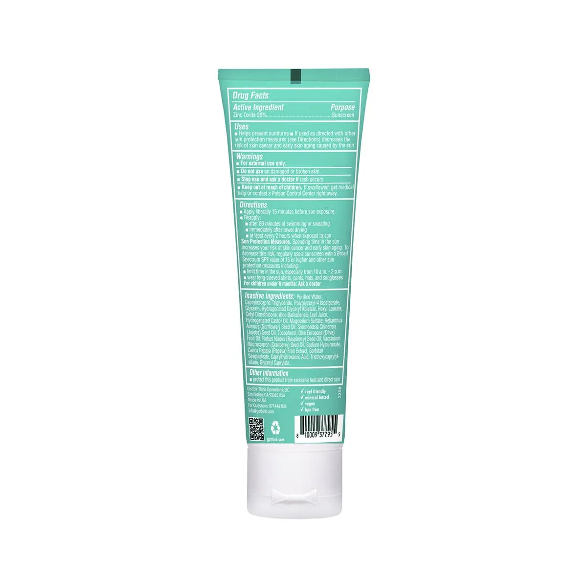 Think Kids Clear Zinc Sunscreen SPF 30 - 3oz